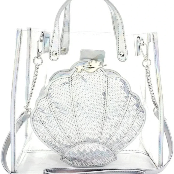 NWT Loungefly X Disney The Little Mermaid Ariel 30th Anniversary Hologram Purse - Picture 2 of 10